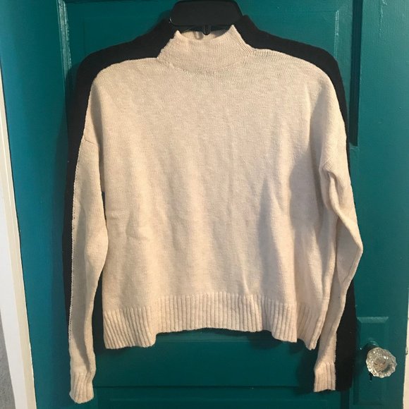 American Eagle Outfitters Sweaters - Cream and Black Turtle Neck Sweater